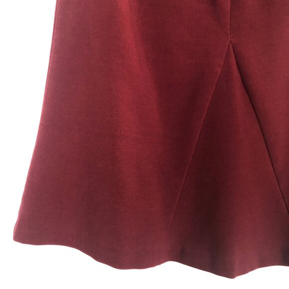 Wrapper High Waisted Red A Line Skirt - Picture 8 of 10